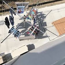 ロータリー物干し 洗濯物干し ブラバンシア 庭 新築 などのインテリア実例 2018 07 30 13 01 26 roomclip ルームクリップ 屋外物干し 物干し 洗濯物干し