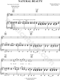 Neil Young Natural Beauty Sheet Music In G Major Download Print Sku Mn0046606