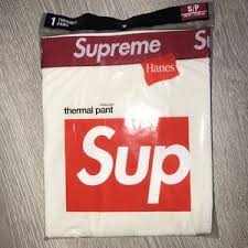 Supreme Hanes Thermal Pants Nwt