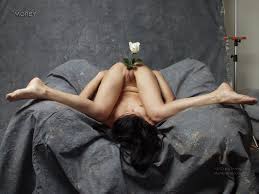 Naughty Chick With Hotly Shaped Body Tiger Lily Is Pulling Up Her Legs To  Head And Stuffing Flower In Her Puss  DefineBabe.com