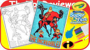 Once done, kids can have these large artworks proudly displayed on their fridge or in their room. The Incredibles 2 Movie Coloring Book Page Crayola Markers Unboxing Toy Review By Thetoyreviewer Youtube