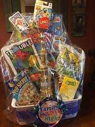 A cute christmas gift idea! Family Game Night Basket Trophy Family Game Night Basket Family Gift Baskets Unique Gift Baskets Family Game Night Basket