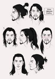 I Can T Stop Drawing Long Hair On Guys Hanzo Edition Long Hair Drawing Guy Drawing Hair Sketch