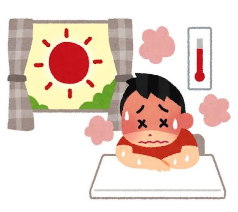 室内で熱中症になっている人のイラスト | かわいいフリー素材集 いらすとや