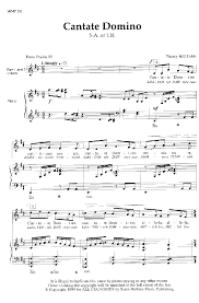Cantate Domino Two Part By Nancy Hill Cobb J W Pepper Sheet Music Domino Choral Sheet Music Sheet Music