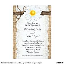 Rustic Burlap Lace Twine Daisy Wedding Invitation Zazzle Com Daisy Wedding Invitations Daisy Wedding Simple Wedding Invitations