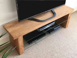 Lulworth 40 Oak And Glass Slim Tv Stand Unique Rustic Thick And Chunky Unit Cabinet Furniture Tv Stand Slim Tv Stand Tv Cabinets
