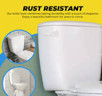 Substituição da alavanca de descarga do tanque de vaso sanitário para  padrão americano (braço neo-angular de 45 graus, branco) : Amazon.com.br:  Casa