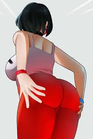 postblue98, evie (fortnite), fortnite, absurdres, commentary, english  commentary, highres, 1girl, ass, ass focus, back, black hair, bracelet,  breasts, choker, earrings, from behind, from below, hands on own ass, hoop  earrings, jewelry, large