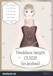 necklace chain size chart necklace length royalty free