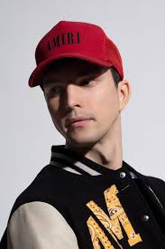 Red Baseball cap with logo Amiri