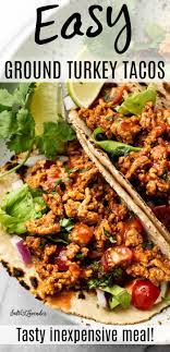 Easy Ground Turkey Tacos Ground Turkey Tacos Turkey Tacos Recipes Vegetarian Recipes Healthy