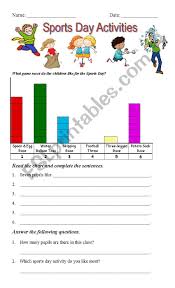 sports day activities esl worksheet by mandyman