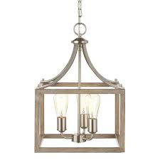 Dllt industrial pendant lighting fixture, flexible chandelier hanging, rustic 5 light flush mount ceiling pendant lamp for kitchen, dining room, living room, hallway, bedroom, entryway, e12 base gold. Home Decorators Collection Boswell Quarter 14 Inch 3 Light Brushed Nickel Dining Room Tabl The Home Depot Canada