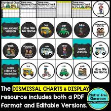 Dismissal Chart How We Get Home Chart Aqua Chevron Editable