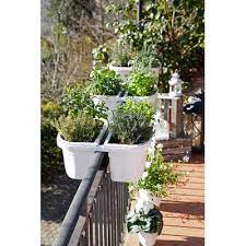 Winston Porter Lesher Self Watering Railing Planter Railing Planters Diy Railing Planters Balcony Planters
