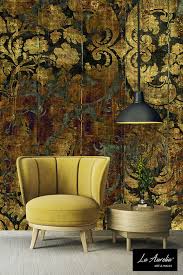 Prestige Wallpaper Collection La Aurelia Moderne Barok Wallpaper Geel Behang