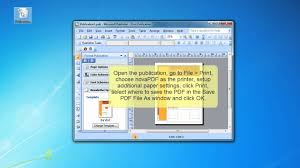 Convert Publications Created With Publisher 2007 To Pdf Youtube