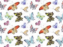 Watercolor Patterns With Butterflies Transparent Background Quality Pattern Butterfly Watercolor Watercolor Pattern Watercolor