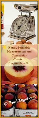 Peach Conversion Measurements Charts How Many Peaches Do You Need