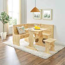 If you would like to see photos of the dining room & great room click here, for the office click here. Buy Musehomeinc Traditional Style 3 Piece Solid Wood Breakfast Nook Dining Table Set With Side Bench Hidden Storage Nook Table Set For Small Space Corner Dining Set In Nature Color Online In