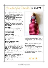 Crochet doll clothes patterns, doll patterns. Crochet Barbie Doll Blanket Pattern Don T Be Such A Square