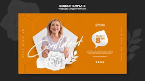 The banner templates are ready made and can be modified if the user desires. Free Psd Horizontal Banner Template For Women Empowerment With Encouraging Word