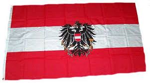In der mitte ist ein wappen mit einer goldenen krone darauf abgebildet. Memorabilia Niederosterreich Hissflagge 90 X 150 Cm Fahne Osterreich Flagge Sammeln Seltenes Nouvelan Net