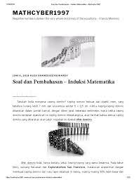 Maybe you would like to learn more about one of these? Soal Dan Pembahasan Induksi Matematika Mathcyber1997