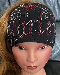 Harley Red/silver Polly Pony Headband