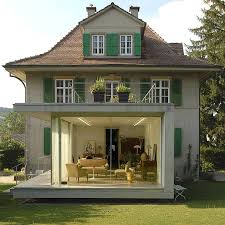 2 Level Terrace With Glass Wall Anbau Haus Altbau Anbau Fassade