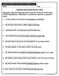 Love love love your worksheets ……everything is so well explained and organized step by step in every subject ……please do also put up the 5th grade worksheets ,i'm waiting eagerly for those. 4th Grade Grammar Assessment Weekly Tests Standard Based Worksheets