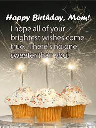 Cake happy birthday wishes for mother. Three Sparkle Cupcakes Happy Birthday For Mother Birthday Greeting Cards By Davia