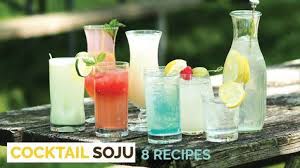 Soju Cocktail 8 Delicious Recipes Crazy Korean Cooking Youtube Soju Cocktail Soju Drinks Korean Drinks Recipe