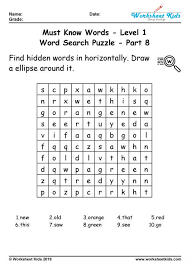Rd.com knowledge psychology every editorial product is independently selected, though we may be compensated or receive an. Word Search Puzzle 100 Must Know Words For 1st Grade Free Printable