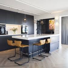 off black composiet koffienis in kastenwand wood creations keuken ontwerp keuken idee open keuken en woonkamer