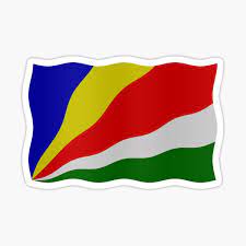 The oblique bands represent the dynamism with which the country is moving into the future. Sticker Seychelles Redbubble