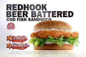 Maybe you would like to learn more about one of these? Fast Food News Carl S Jr And Hardee S Redhook Beer Battered Cod Fish Sandwich The Impulsive Buy