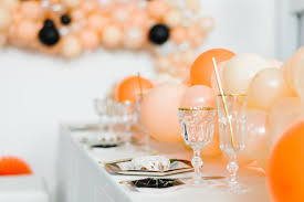 Dinner party table setting ideas also birthday settings adults rh asuntospublicos org and dinner fe melinau th pamper high tea photo of catchmyparty com mel princess best kids decoration images on. Kara S Party Ideas Sophisticated Orange Ombre Birthday Party Kara S Party Ideas