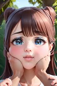 realistic loli cartoon cheek squash AI作品| PixAI