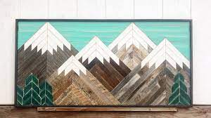 Raw Restorations Reclaimed Wood Art Barnwood Art Mountain Art Mountain Wood Art Reclaimed Wood Art Wood Art