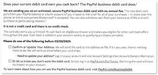 Get 1% of your eligible payments credited into your business account !* Paypal Is Sending You A Business Debit Card You Didn T Ask For Poc Network Tech