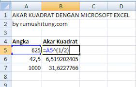 Langkah pertama adalah langkah yang sudah banyak kita menghitung persentase kenaikan dan penurunan. Rumus Akar Kuadrat Dengan Excel Rumushitung Com