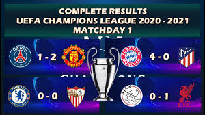 The latest football news, fixtures, results, video and more from the europa league with sky sports Complete Results Matchday 1 Uefa Champions League 2020 2021 Youtube