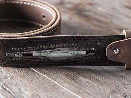 Mens Leather Belt Leather Belt W Ninja Hidden Pocket Durable And Stylish Made By Joojoobs Com Master Leathersmith Bookmark This Cinturones Bolsillos Oculto