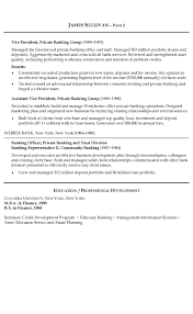 Job brag about your education and your strengths. Banking Resume Example