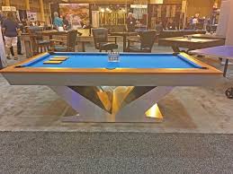 The Landmark Bubinga Billiards Brushed Aluminum