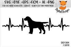 Download Labrador Ekg Heartbeat Dog Lover Svg 207466 Cut Files Design Bundles