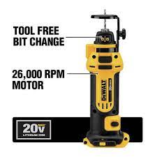 Anyone using the dewalt 20 volt lithium ion brushless, cordless drills and drivers? Dewalt 20 Volt Max Cordless Drywall Cut Out Tool Tool Only Dcs551b The Home Depot