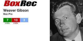 BoxRec: Weaver Gibson
